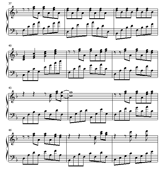 梦幻国度--晶贝场主题曲钢琴曲谱（图4）