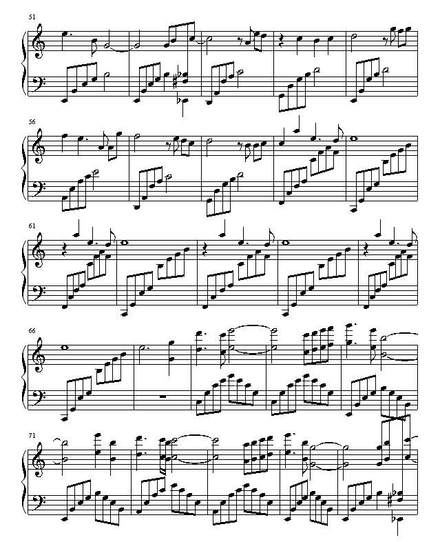 风-爱情白皮书钢琴曲谱（图3）
