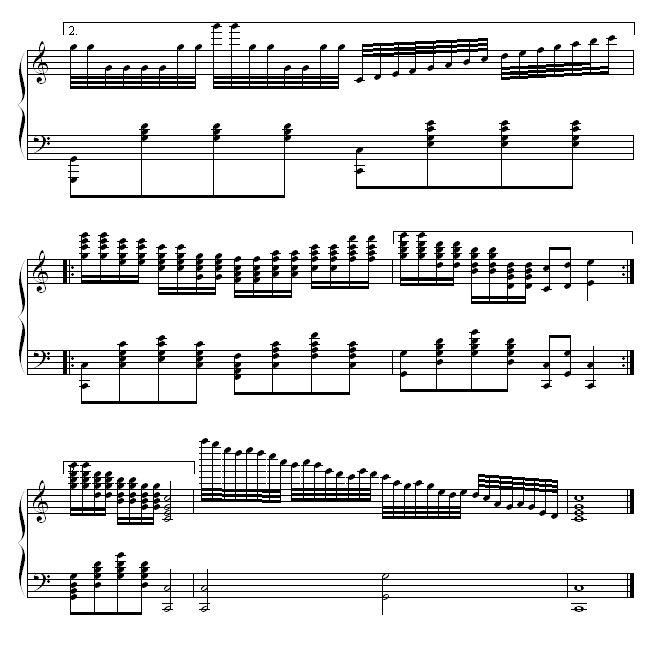 泡泡堂小区背景音乐 -（改编版）钢琴曲谱（图3）