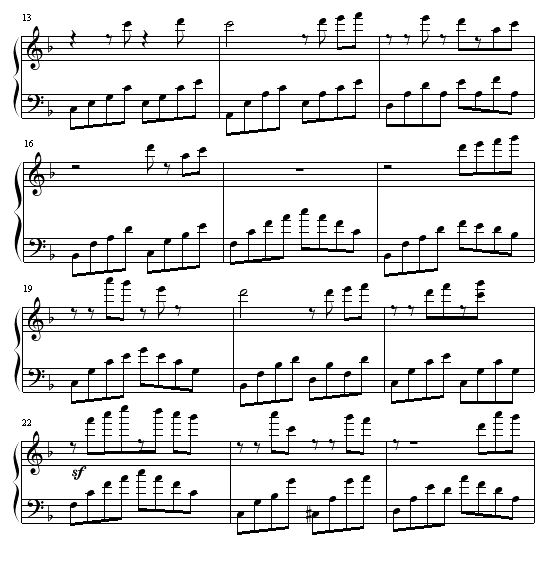 梦幻国度--晶贝场主题曲钢琴曲谱（图2）