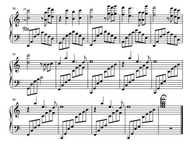 风-爱情白皮书钢琴曲谱（图4）