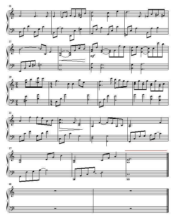 冷静与热情之间-Twist Calm And Passion钢琴曲谱（图2）