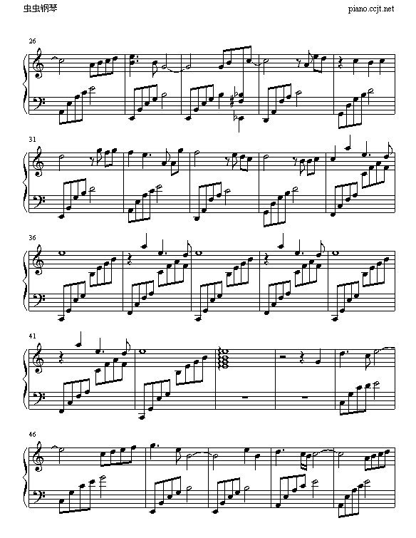 爱情白皮书-风钢琴曲谱（图2）