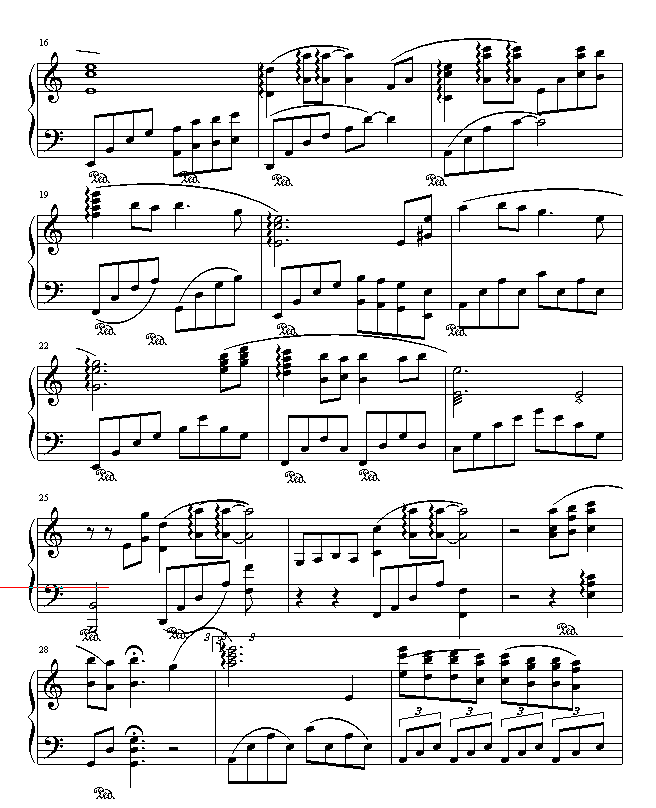 蝶恋-仙剑主题曲-无限版钢琴曲谱（图2）