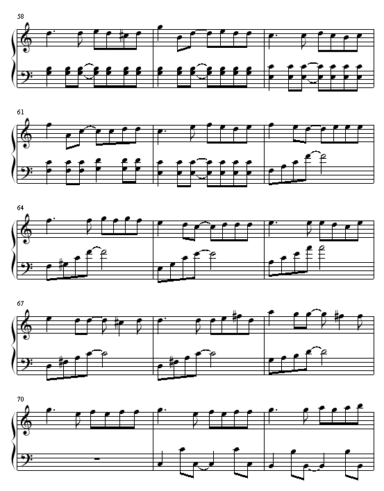 猫的报恩钢琴曲谱（图5）