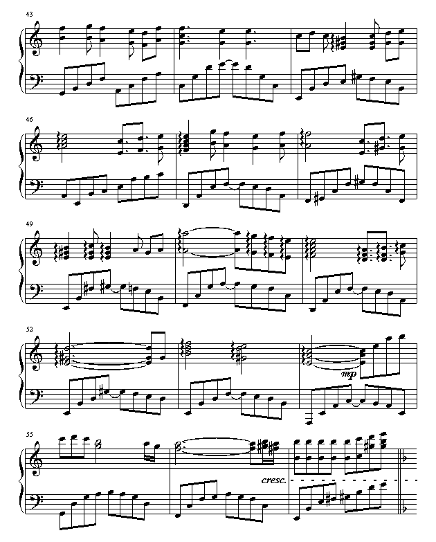 守候-游戏《新绝代双骄3》主题曲钢琴曲谱（图4）