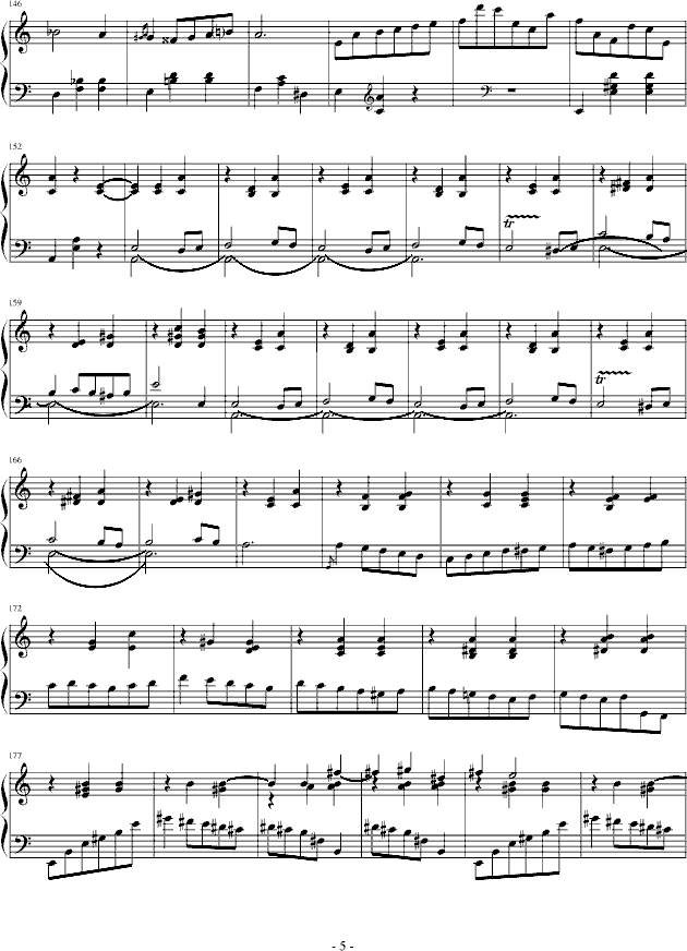 华丽圆舞曲第２首钢琴曲谱（图5）