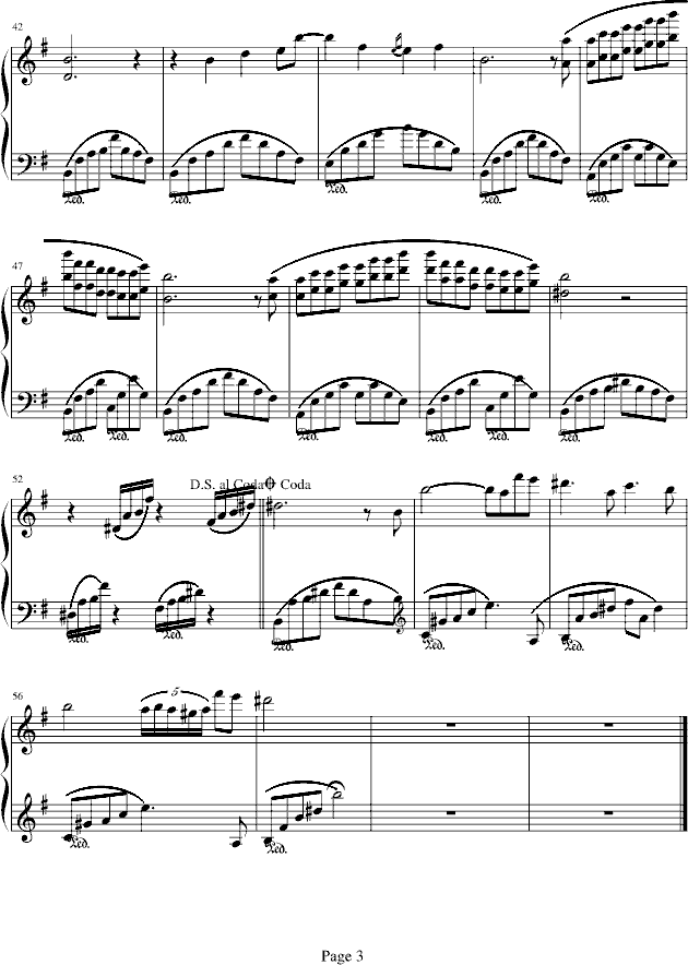 梦的传说钢琴曲谱（图3）
