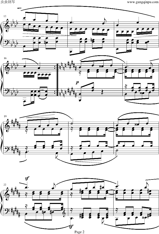 狂欢节NO.14钢琴曲谱（图2）