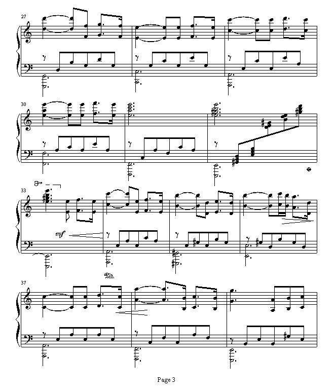 初春-神秘园钢琴曲谱（图3）