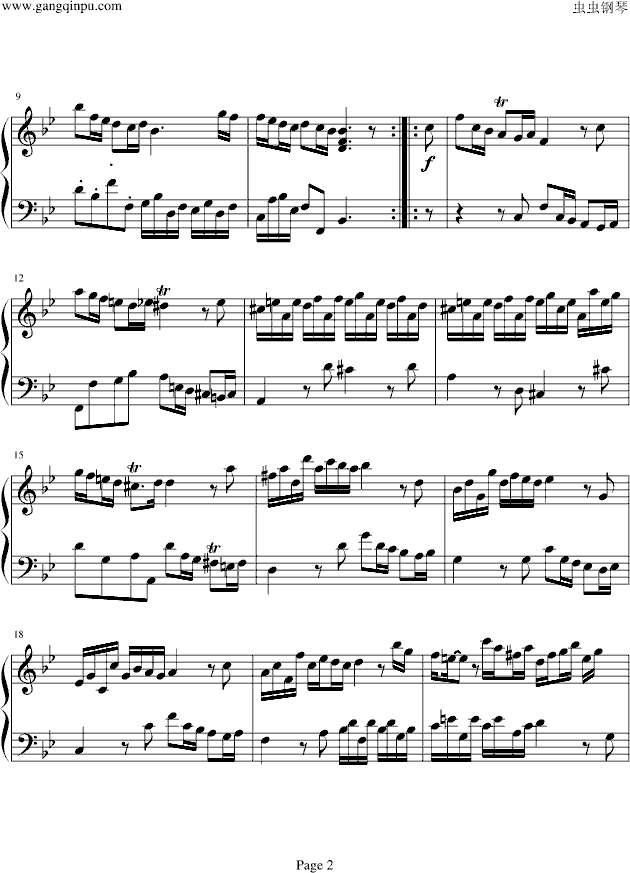 阿勒曼德舞曲钢琴曲谱（图2）