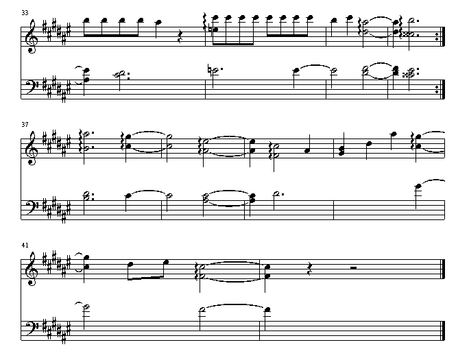 超级玛莉-熟睡篇钢琴曲谱（图3）