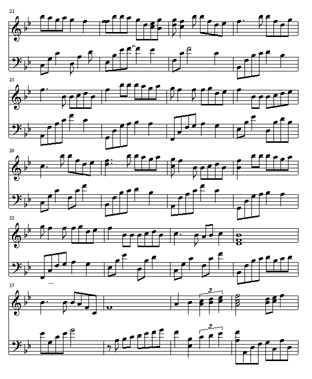 风筝与风钢琴曲谱（图2）