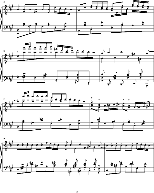 天鹅湖中的四小天鹅-改编钢琴曲谱（图2）