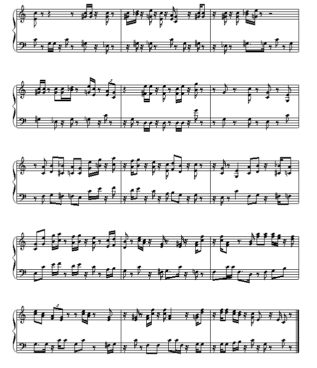 超级玛莉钢琴曲谱（图2）