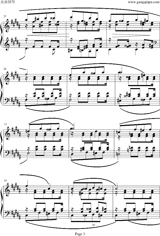 狂欢节NO.14钢琴曲谱（图3）
