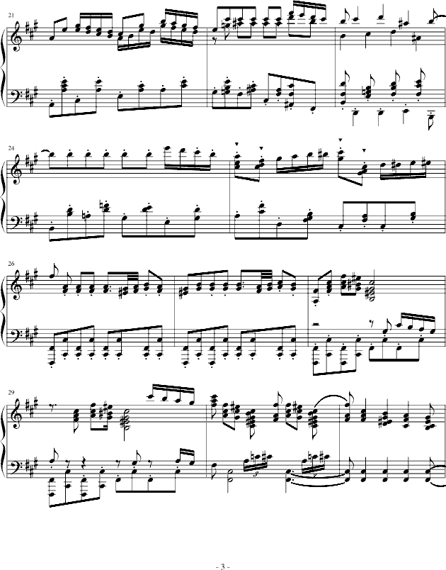 天鹅湖中的四小天鹅-改编钢琴曲谱（图3）