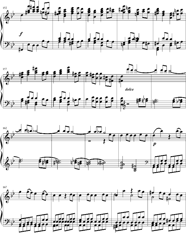 莫扎特第四十号交响曲（第一乐章）钢琴曲谱（图9）