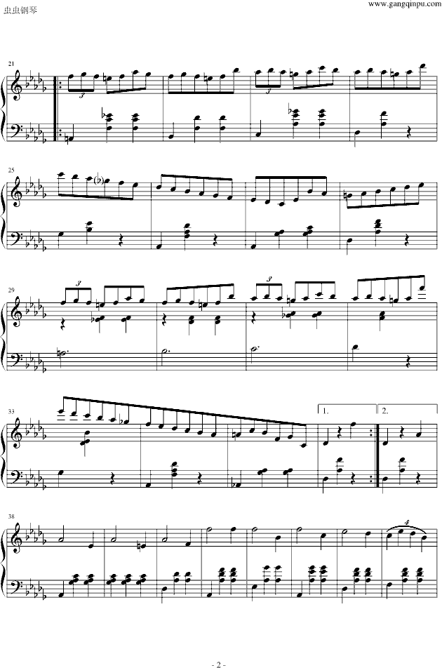 小狗圆舞曲钢琴曲谱（图2）