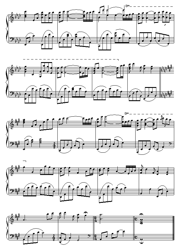 Kiss the Rain-韩剧《夏日香气》背景音乐钢琴曲谱（图4）