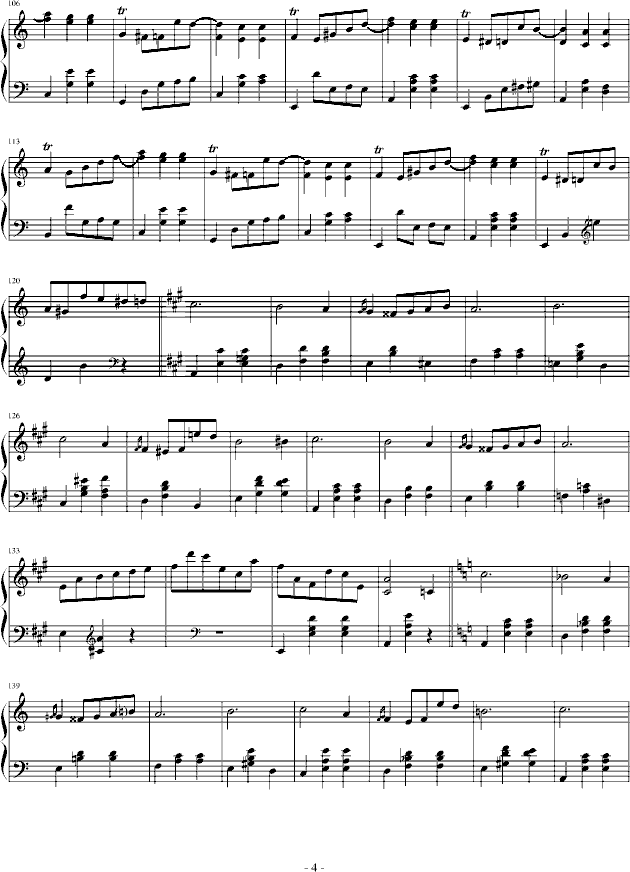 华丽圆舞曲第２首钢琴曲谱（图4）