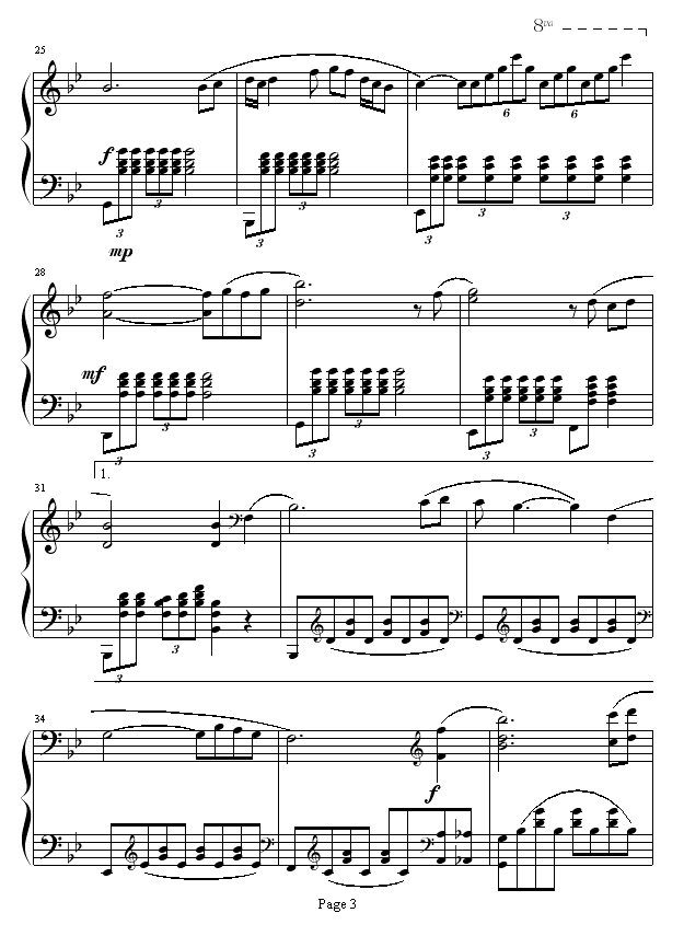 星钢琴曲谱（图3）
