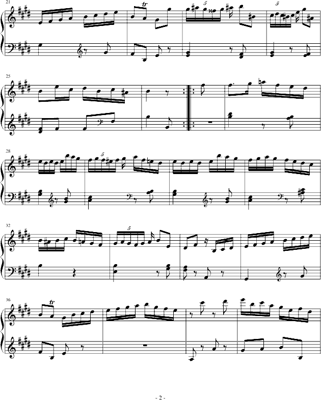 海顿钢琴奏鸣曲34-（终乐章）钢琴曲谱（图2）