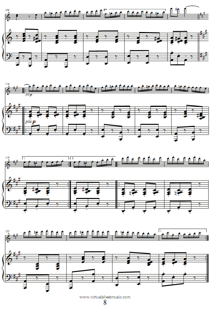 流浪者之歌钢琴曲谱（图8）