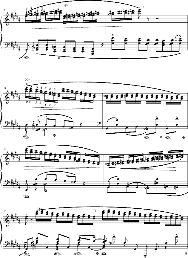 肖邦三度练习曲(op.25 no.6)钢琴曲谱（图2）