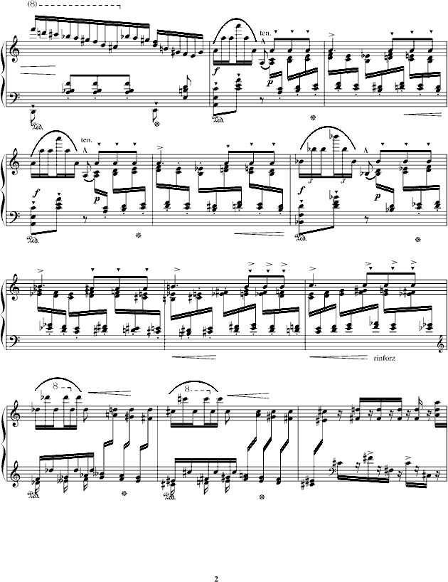 超凡练习曲无题第二首钢琴曲谱（图2）
