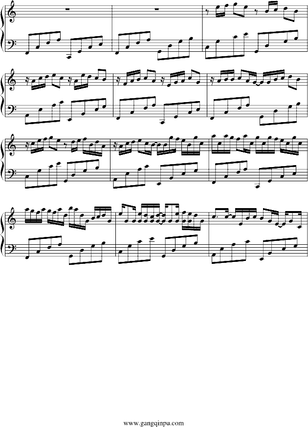 卡农-完美简单版钢琴曲谱（图4）