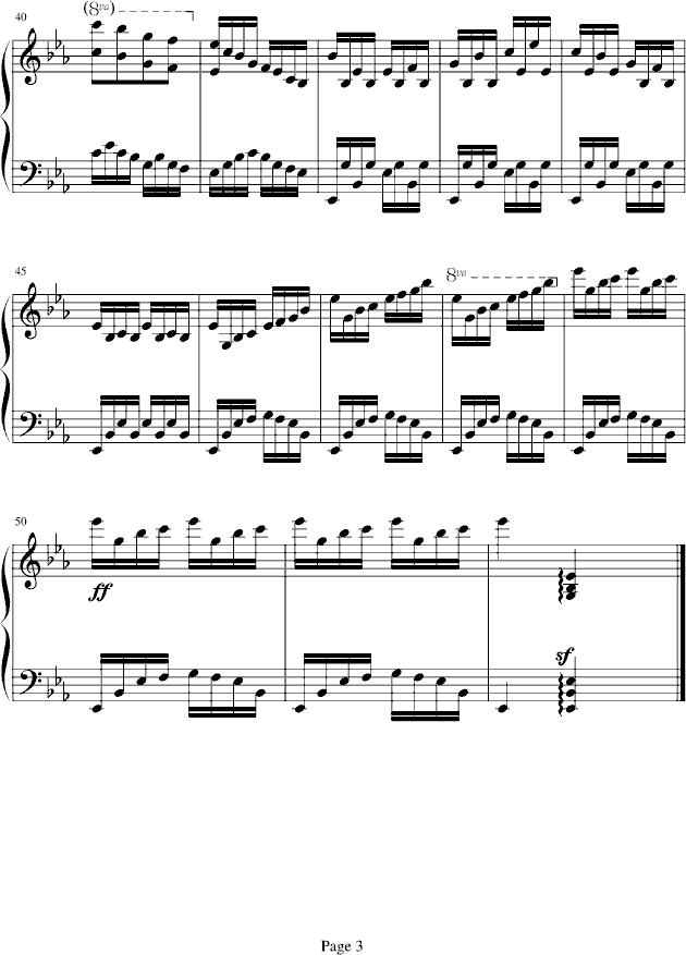 清风-幽雅的练习曲钢琴曲谱（图3）