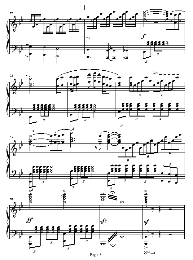 星钢琴曲谱（图5）