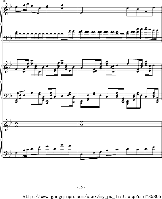 望江南钢琴曲谱（图15）