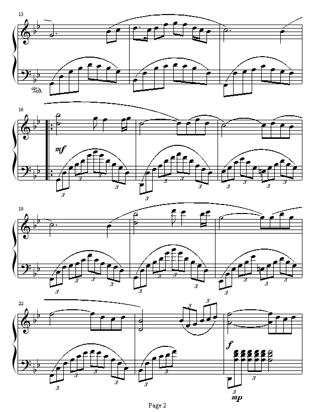 星钢琴曲谱（图2）