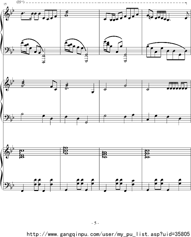 望江南钢琴曲谱（图5）
