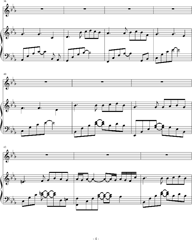 Little Mermaid钢琴曲谱（图4）