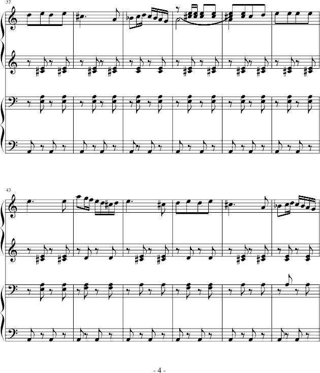 西班牙斗牛舞曲-（四手联弹）钢琴曲谱（图4）