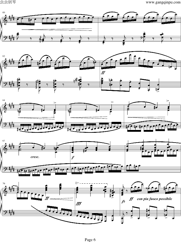 肖邦练习曲op10.4钢琴曲谱（图6）
