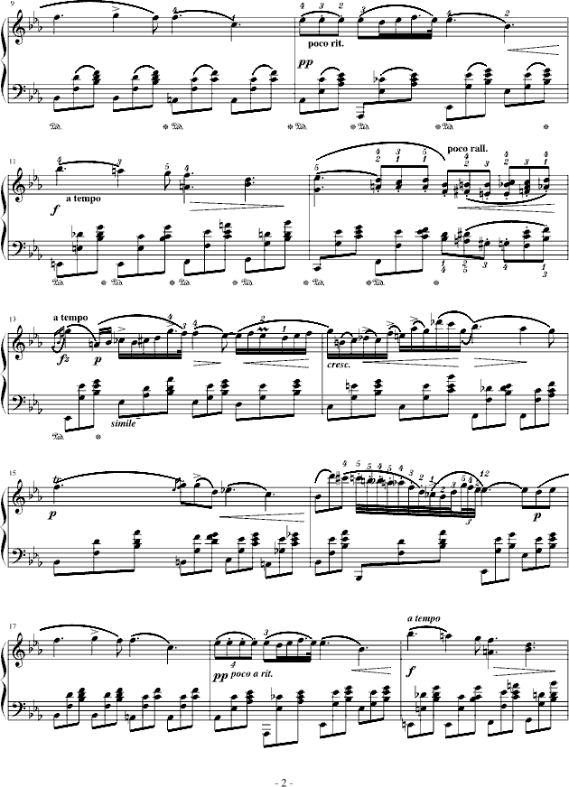 降E大调夜曲-（Op.9-2）钢琴曲谱（图2）