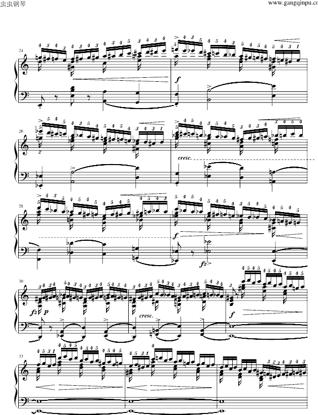 戈原-肖邦练习曲第2条钢琴曲谱（图3）