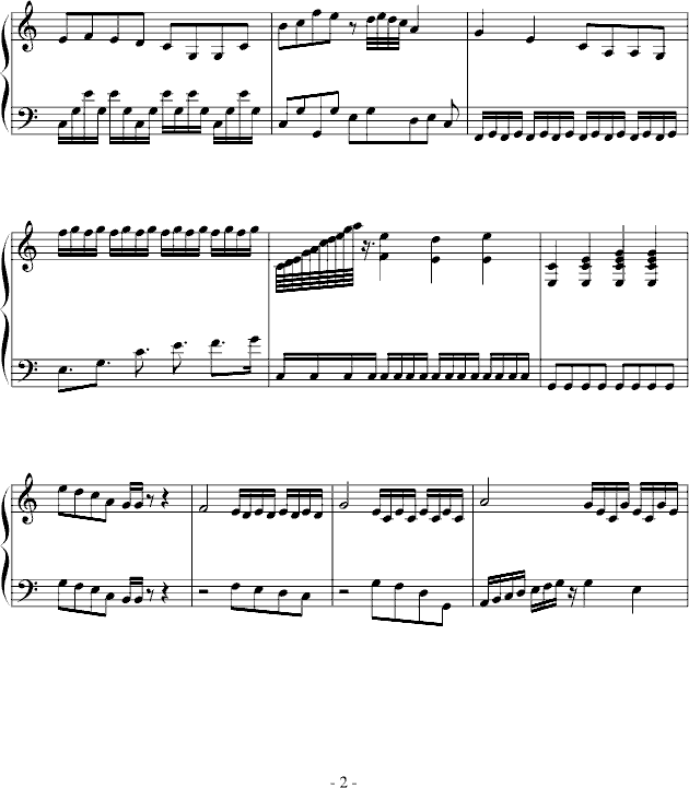 嬉游曲钢琴曲谱（图2）