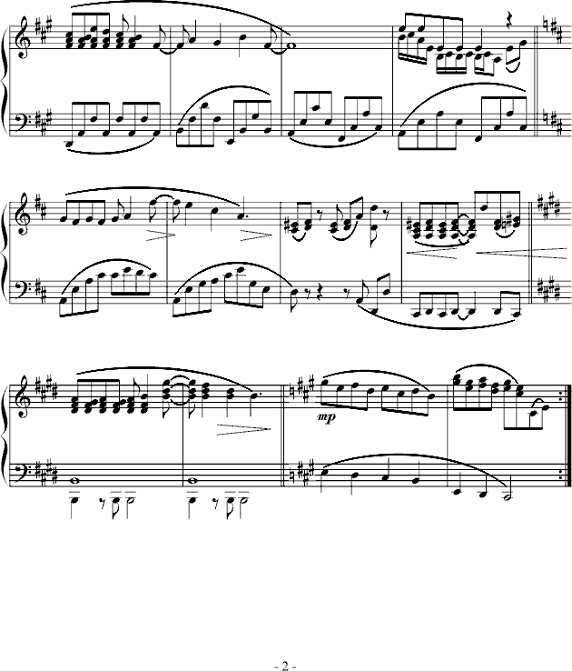 钢琴的摇篮曲钢琴曲谱（图2）