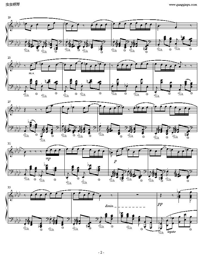 肖邦F小调第4叙事曲钢琴曲谱（图2）