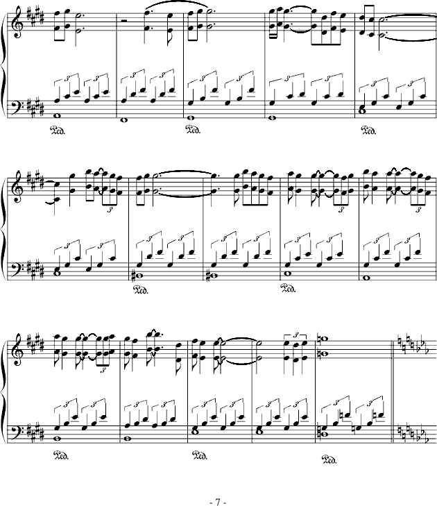 命运80-随风版钢琴曲谱（图7）