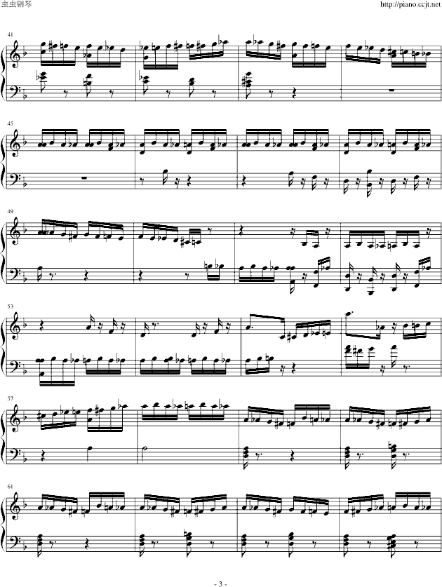 Flight of the Bumble Bee钢琴曲谱（图3）