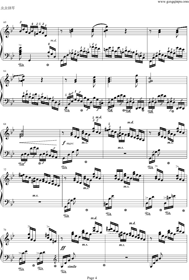 练习曲Op.72 No.2钢琴曲谱（图4）