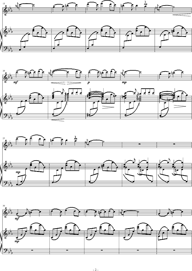 阳光照耀着塔什库尔干(钢琴+小提琴)钢琴曲谱（图2）