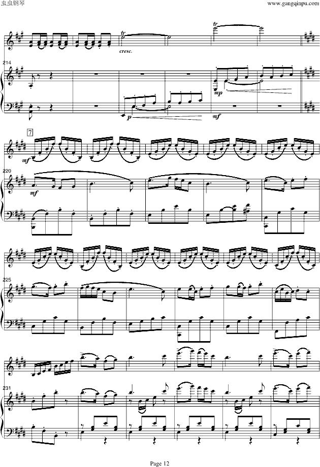 梁山伯与祝英台-小提琴/钢琴钢琴曲谱（图12）
