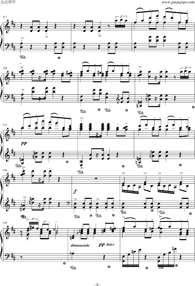 婚礼进行曲钢琴曲谱（图8）